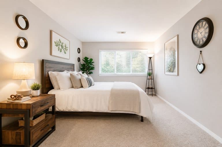 Bedroom in an apartment.