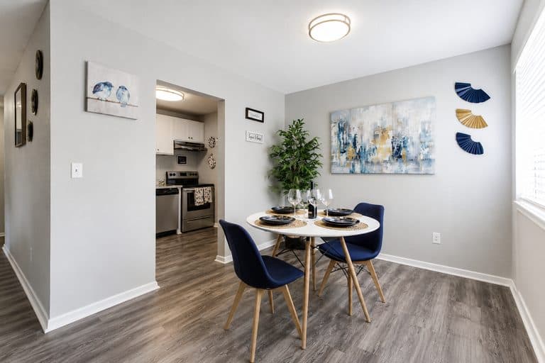 Kitchen and dining area.