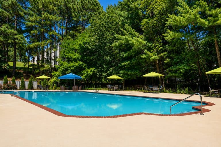 Pool and seating area.